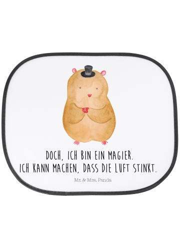 Mr. & Mrs. Panda Sonnenblende Auto Hamster Hut mit Spruch in Weiß