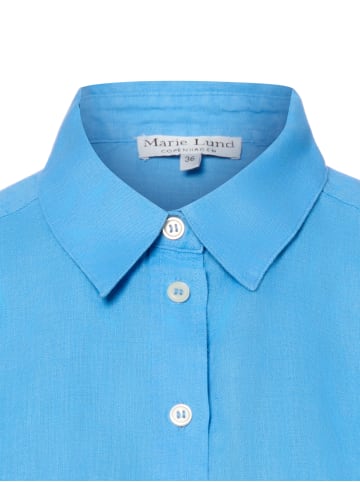 Marie Lund Leinenbluse in blau - 0021
