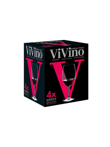Nachtmann 4er Set Bordeauxgläser ViVino in Transparent 610 ml in transparent