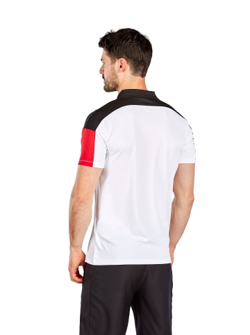 erima Herren Change By Erima Poloshirt in weiß/schwarz/rot