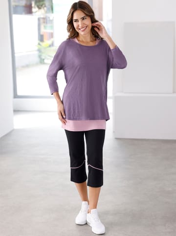 Sieh an! 2-in-1-Shirt in feige + mauve