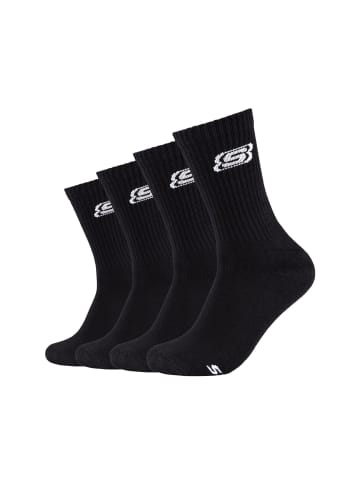 Skechers Tennissocken 4er Pack cushioned in Schwarz