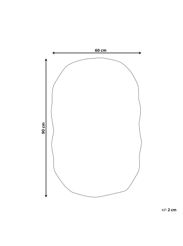 Beliani Badematte DERIK in Blau/Weiß - (W) 60 x (L) 90 cm