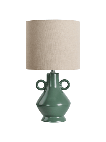 Beliani Tischleuchten KERULEN in Grün/Beige - (W) 23 x (H) 41 x (L) 23 cm
