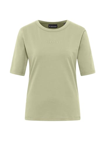 ELBSAND T-Shirt Siva in Green Leaf