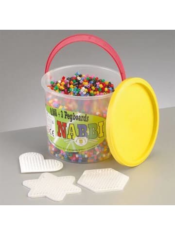 Playbox Bügelperlen Set im Eimer, 8.000 Stk, 3 Steckplatten, Mix - ab 5 Jahren