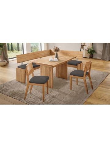 58 aufm Kessel ECKBANKGRUPPE Modern Dani 1 für 7 Personen Massivholz Wildeiche/Grau