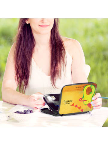 Mr. & Mrs. Panda Mäppchen Avocado Geburtstag Design mit Spruch in Weiß