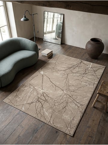 KADIMA DESIGN Teppichläufer Abstrakt pflegeleicht Wohnzimmer Schlafzimmer Flur in Beige