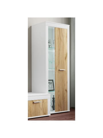 ebuy24 Vitrinenschrank Usilo weiß Weiß 60 x 35 cm