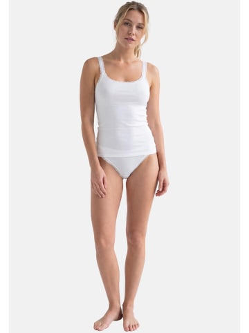 Conta Unterhemd / Top Modal in Weiß / schwarz