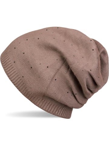 styleBREAKER Feinstrick Beanie Mütze in Braun