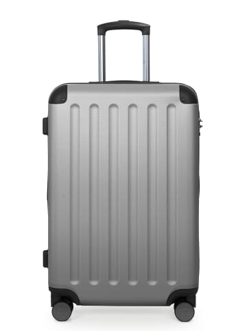 Hauptstadtkoffer Spree - Mittelgroßer Hartschalenkoffer Trolley TSA, 65cm, 4 Rollen, 74 L in Silber