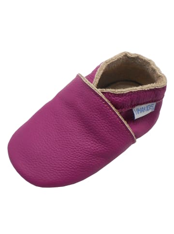 Yalion Leder-Krabbelschuhe in Lila
