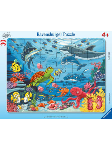 Ravensburger Ravensburger Kinderpuzzle - Unten im Meer - 30-48 Teile Rahmenpuzzle für...