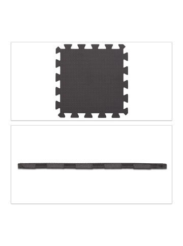 relaxdays 72x Bodenschutzmatten in Schwarz - (B)30 x (T)30 cm