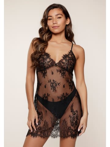 Linga Dore aus Spitze Chemise in Schwarz