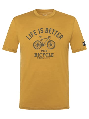 super.natural Merino T-Shirt M BETTER BIKE TEE in braun