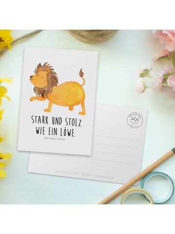 Mr. & Mrs. Panda Wanddeko Sternzeichen Löwe mit Spruch in Weiß