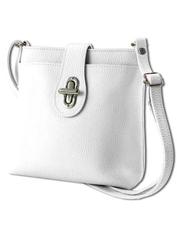 Toscanto Leder Umhängetasche Toscanto Tasche weiß ca. 22cm