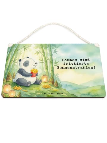 Mr. & Mrs. Panda Deko Hänger Panda beflügelt Pommes Design mit S... in Weiß