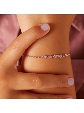 Lucardi 925 Silber Armband Herz