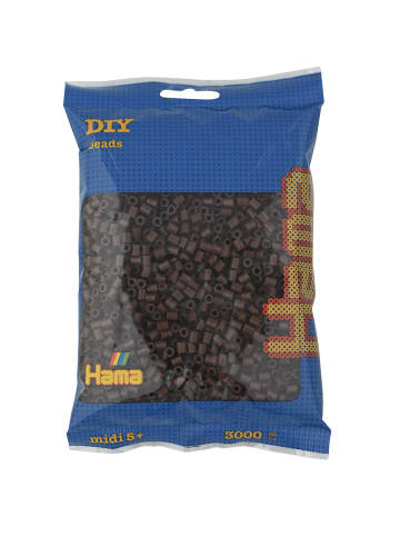 Hama Beutel mit 3000 Midi-Bügelperlen braun - ab 5 Jahren
