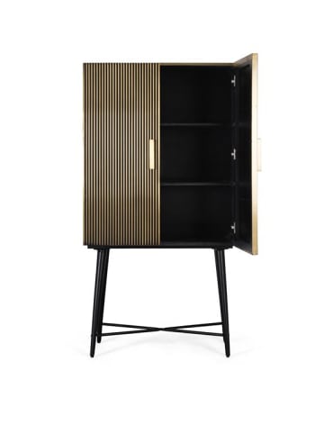 Giner y Colomer Kleiderschrank mit 2 mit Bronze verkleideten Holztüren in Gold