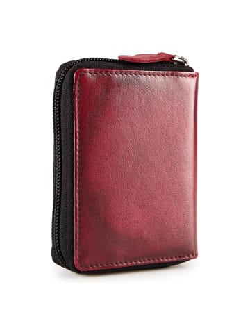 Greenburry Destressed Geldbörse RFID Schutz Leder 10.5 cm in deep red