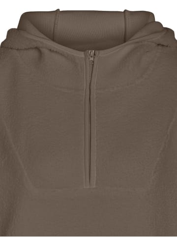 Noisy may Teddy-Hoodie mit Reißverschluss und Kapuze in Braun