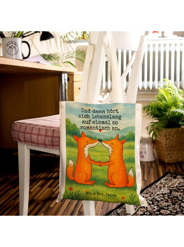 Mr. & Mrs. Panda Schultasche Füchse Liebe Design mit Spruch in Weiß