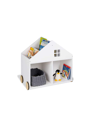 Pinolino Kinderbücherregal mit Rollen Hus, weiß