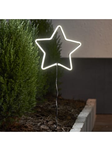 MARELIDA LED Gartenstecker Neon Stern H: 58cm in weiß