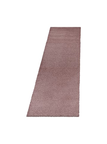 KADIMA DESIGN Teppich Hochflor Shaggy Waschbar Einfarbig SPREE Strapazierfähig in Rosa