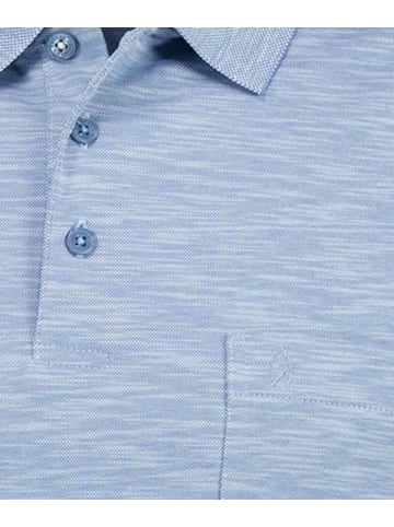 Ragman Softknit-Polo Flammdesign in Blau
