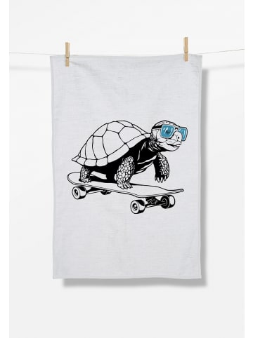 GreenBomb Geschirrtuch Animal Turtle Roll On in Weiß