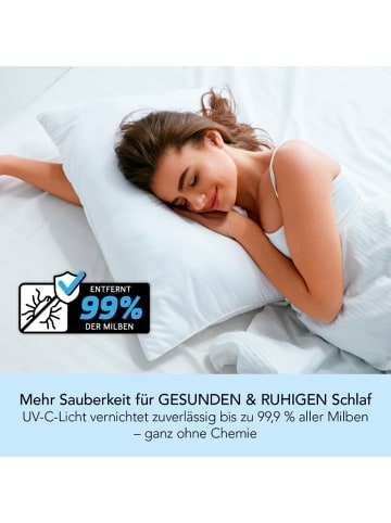 CLEANmaxx CLEANmaxx Milben-Handstaubsauger mit UV-C-Licht inkl. 2 Ersatzfilter - weiß/rot