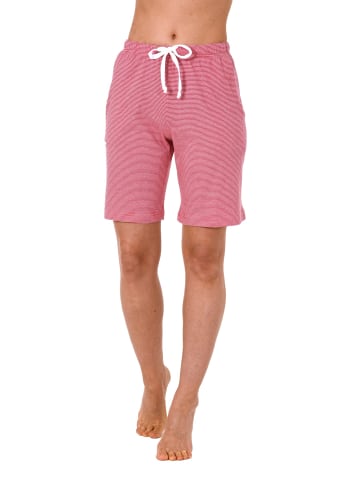 NORMANN Pyjama Bermuda kurze Hose gestreift Mix & Match in rot