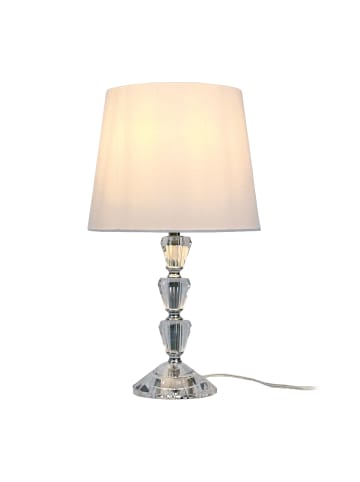relaxdays Tischlampe in Weiß - (H)40,5 x Ø 23 cm