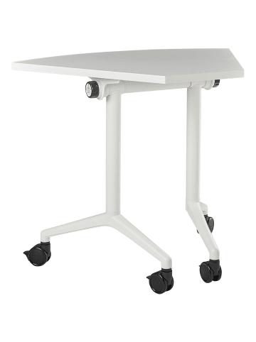 Beliani Zusammenklappbarer Schreibtisch CAVI in Weiß - (W) 90 x (H) 73 x (L) 64 cm