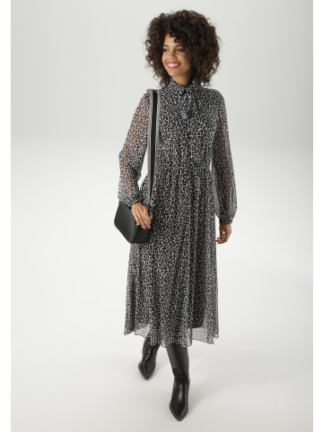 Aniston CASUAL Blusenkleid in grau Leo