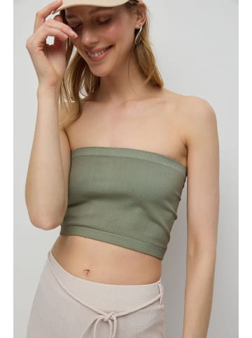 NO MATTER WHAT Crop Top in Khaki