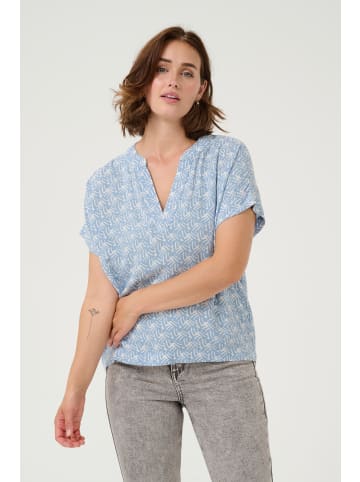 Kaffe Kurzarm-Bluse KAano Regular fit in Blue/Moonstruck Print