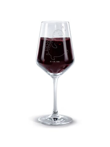 Mr. & Mrs. Panda Rotwein Glas Schildkröte Pfeifen ohne Spruch in Transparent