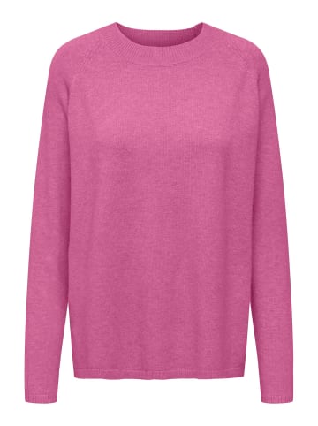 JACQUELINE de YONG Basic Strick Pullover Stretch Sweater mit Schlitzen JDYMARCO in Rosa