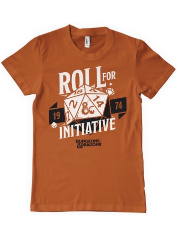 Dungeons And Dragons T-Shirt "D&D Roll f. Init." in Orange