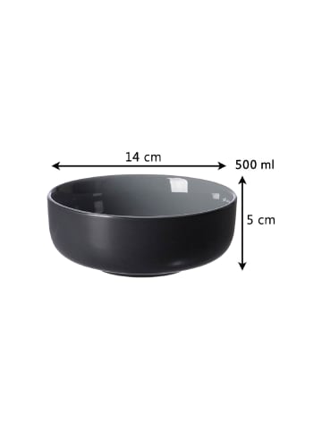 Ritzenhoff & Breker 6er Set Müslischalen Jasper in – ø 14.0 cm in Schwarz