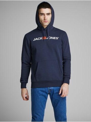 Jack & Jones Corp Sweat Hood Kapuzen Sweatshirt Jumper Reg Fit in Navy