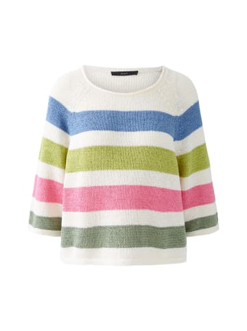 Oui Pullover in white green