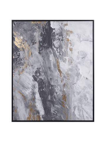 Beliani Canvas JESI in Grau/Gold/Weiß - (W) 83 x (H) 103 x (L) 5 cm Vertikal